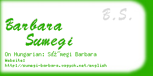 barbara sumegi business card