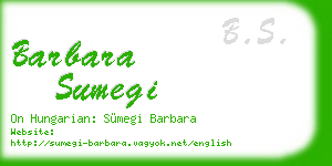 barbara sumegi business card